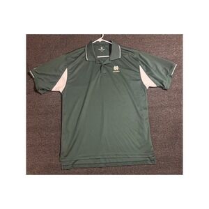 Holloway Notre Dame Football Polo Shirt Mens XL Green Short Sleeve ND Logo